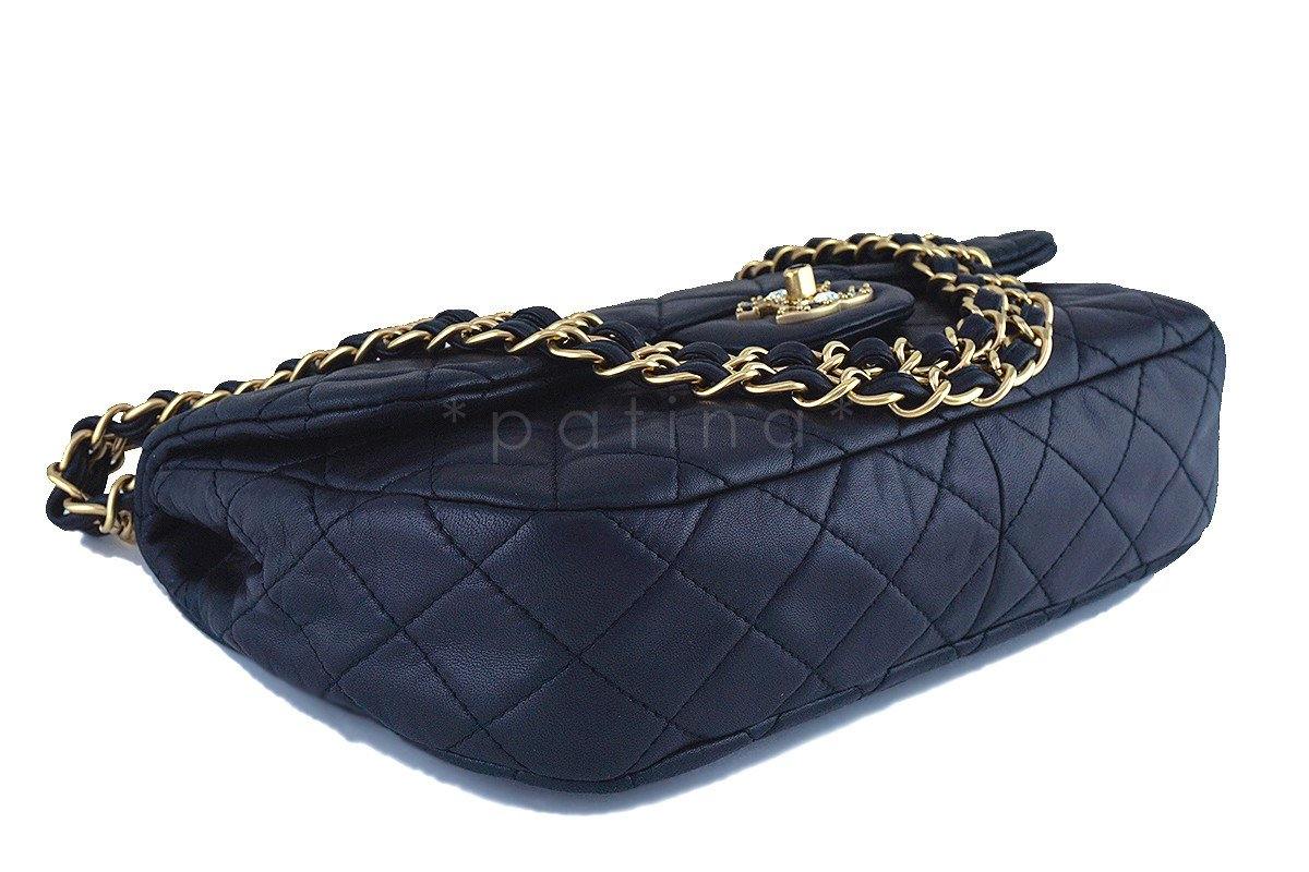 Chanel Black Precious Jewel Limited Jumbo Flap Bag - Image 7