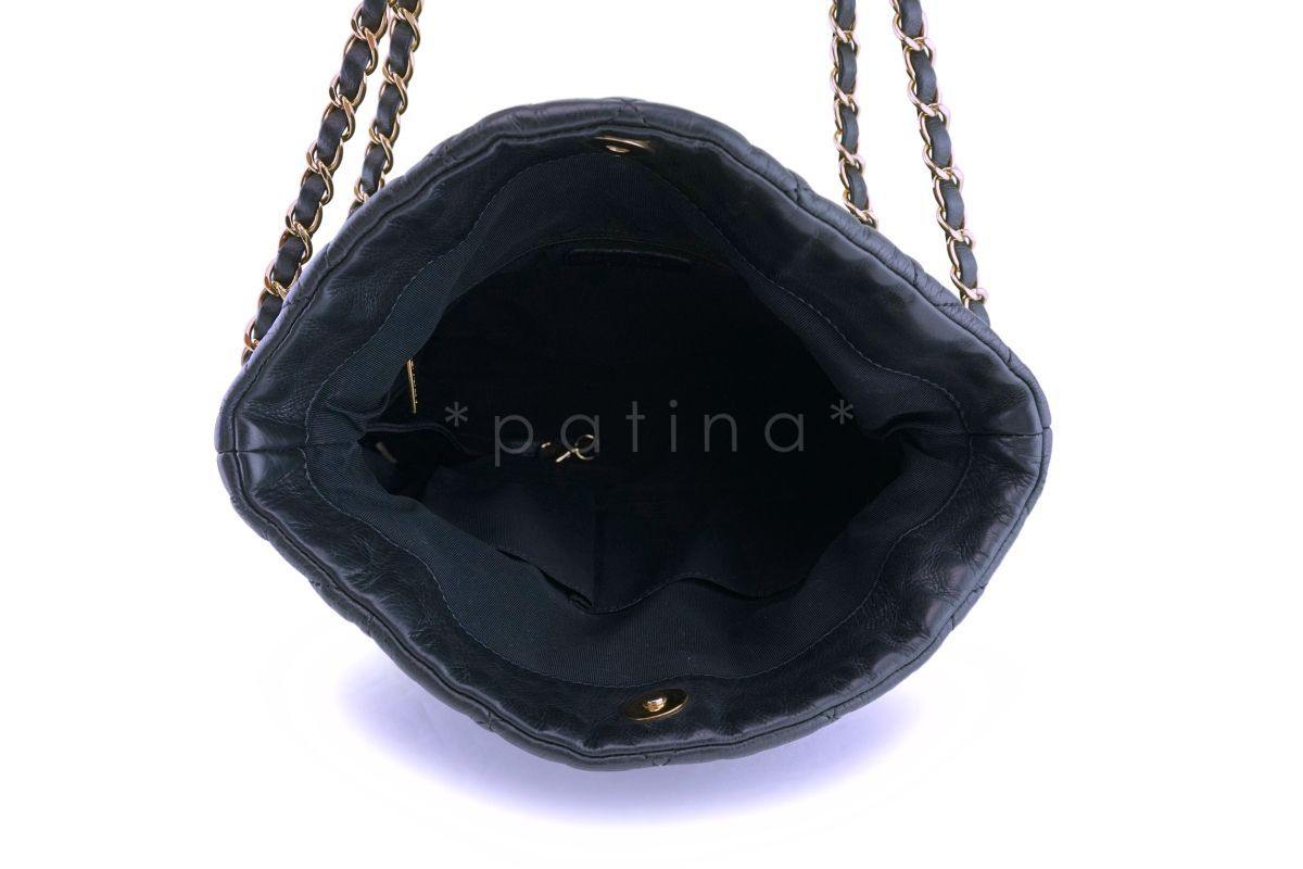 Chanel Black Quilted Chain Around Hobo Bag GHW - Image 10