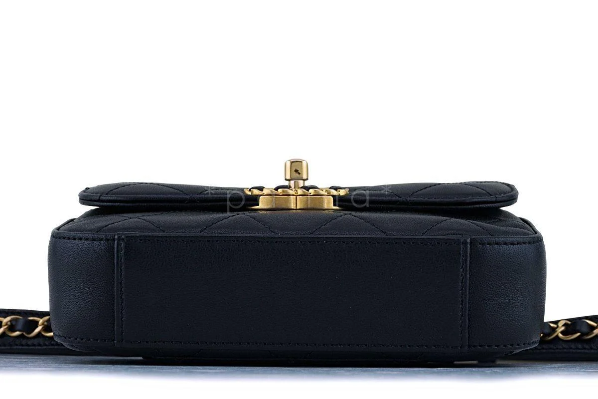 Chanel Black Quilted Infinity Woven Chain Waist Bag Fanny Pack GHW - Image 5