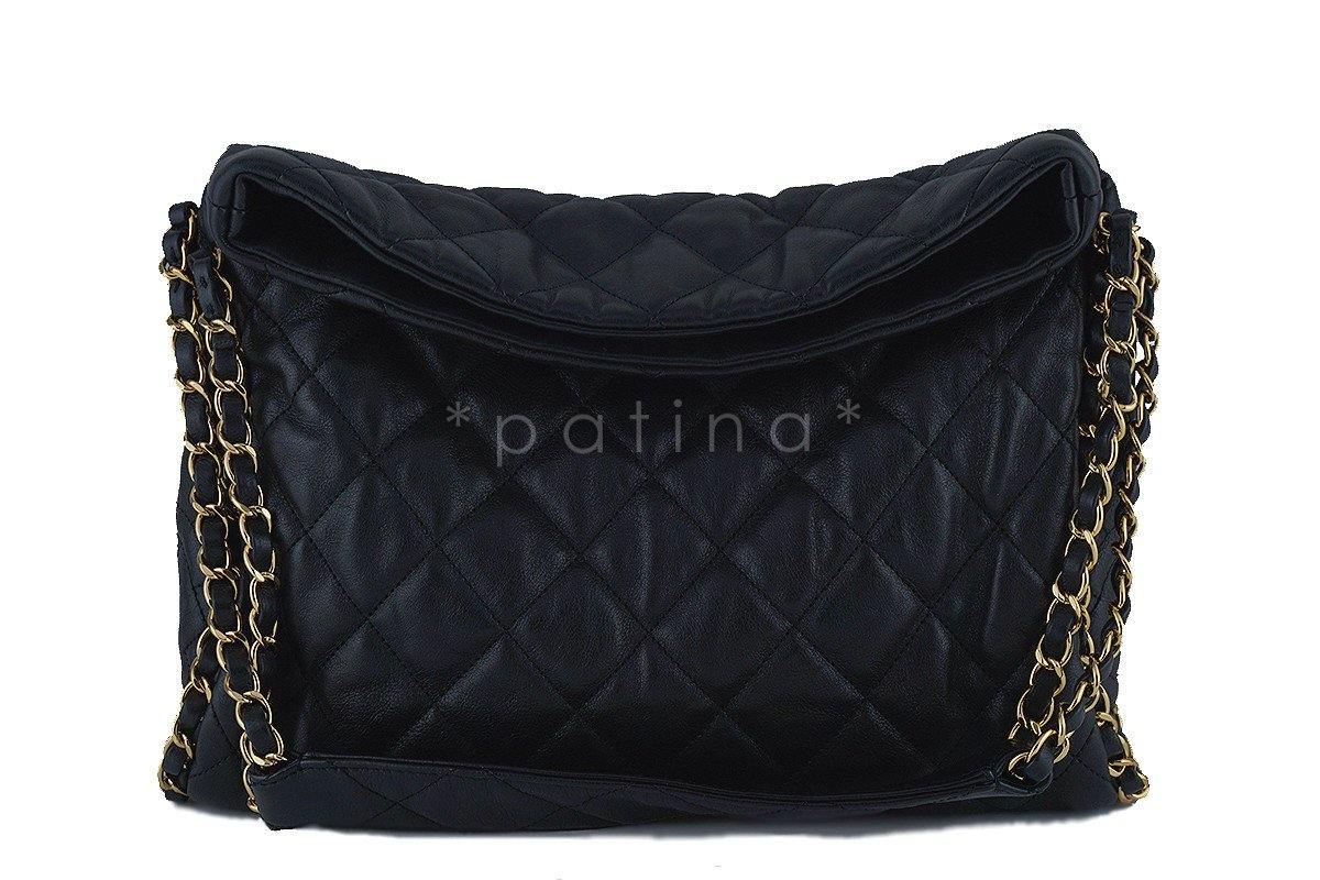 Chanel Black Quilted Ultimate Soft Chain Around Hobo Tote Bag 5CK - Image 2