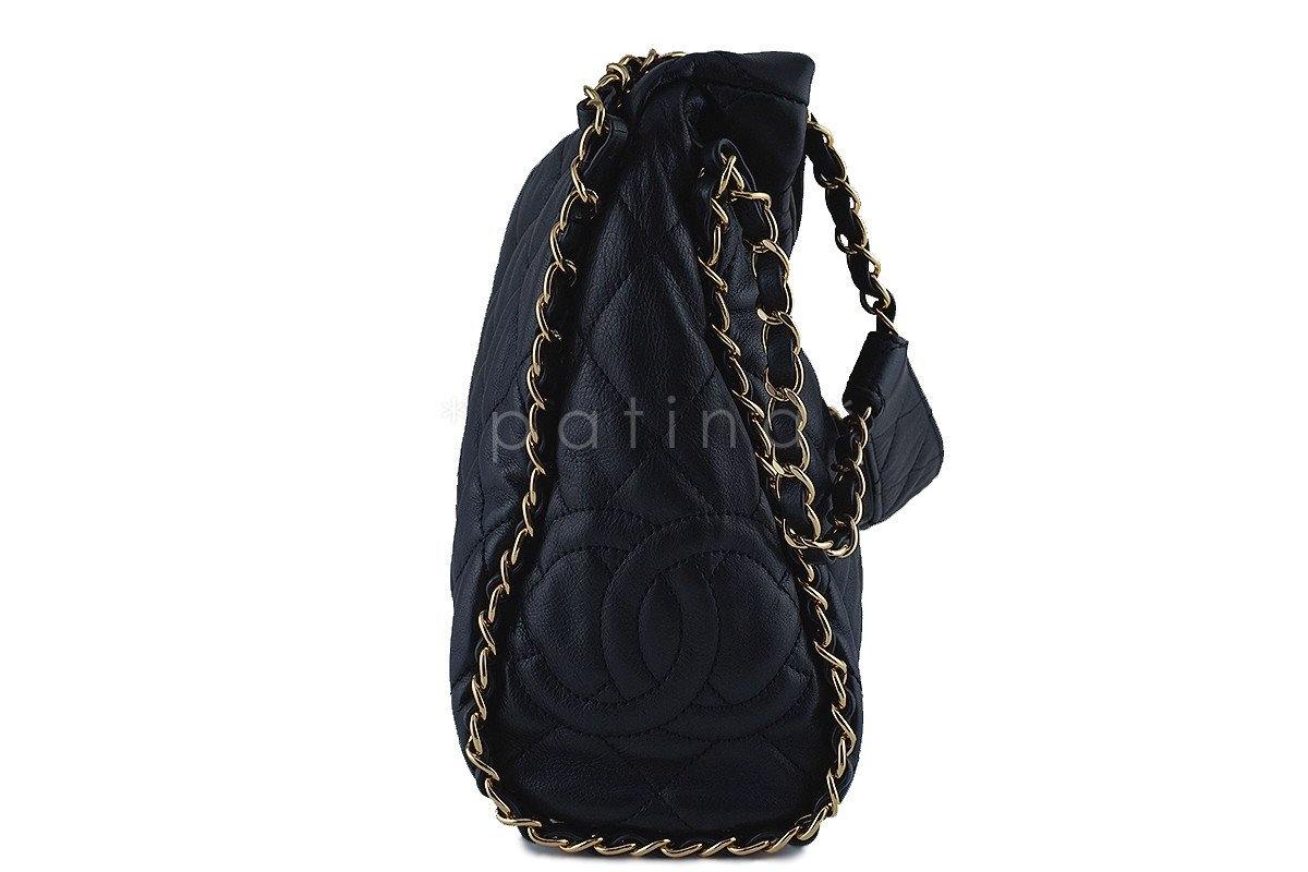 Chanel Black Quilted Ultimate Soft Chain Around Hobo Tote Bag 5CK - Image 4