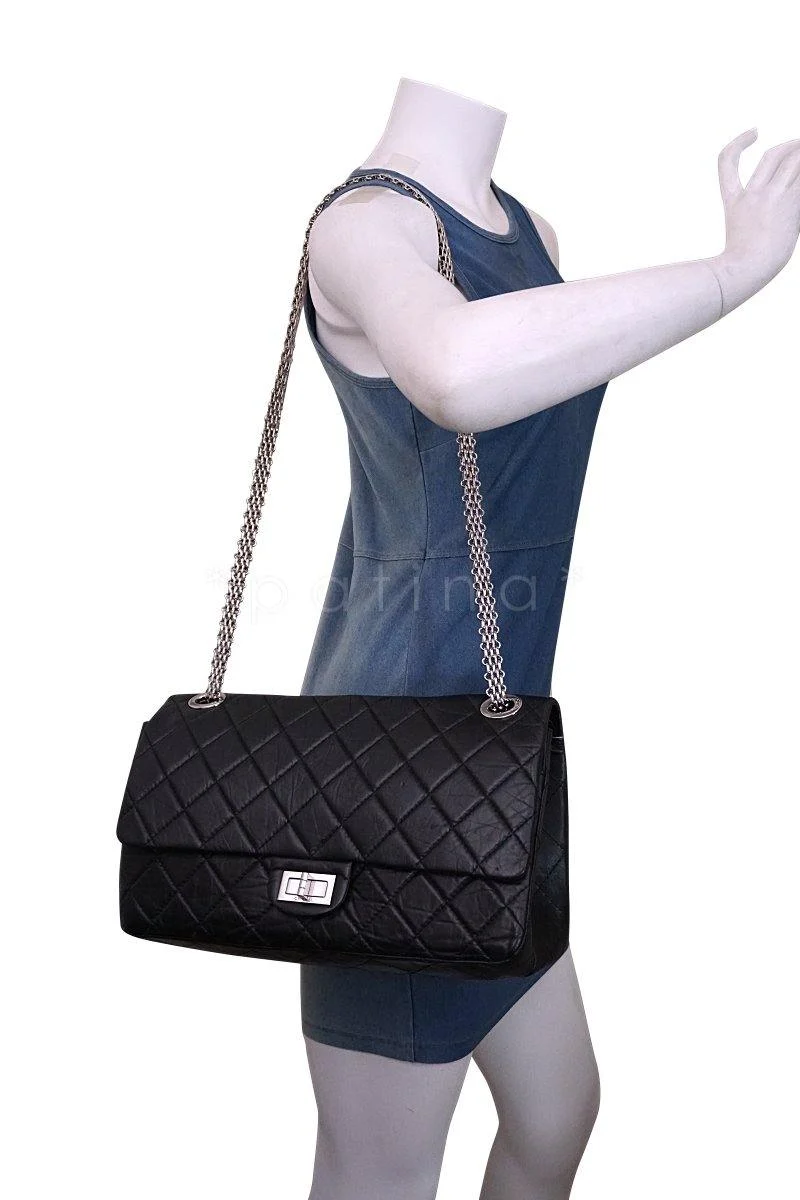 Chanel Black Rare Lagerfeld 227 Reissue Classic 2.55 Flap Bag - Image 15