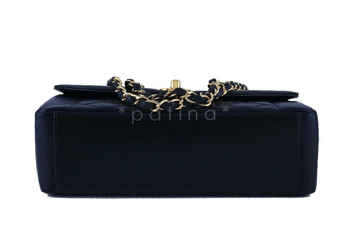 Chanel Black Rare Vintage Quilted Classic Pocket "Diana" Shoulder Flap Bag - Image 6