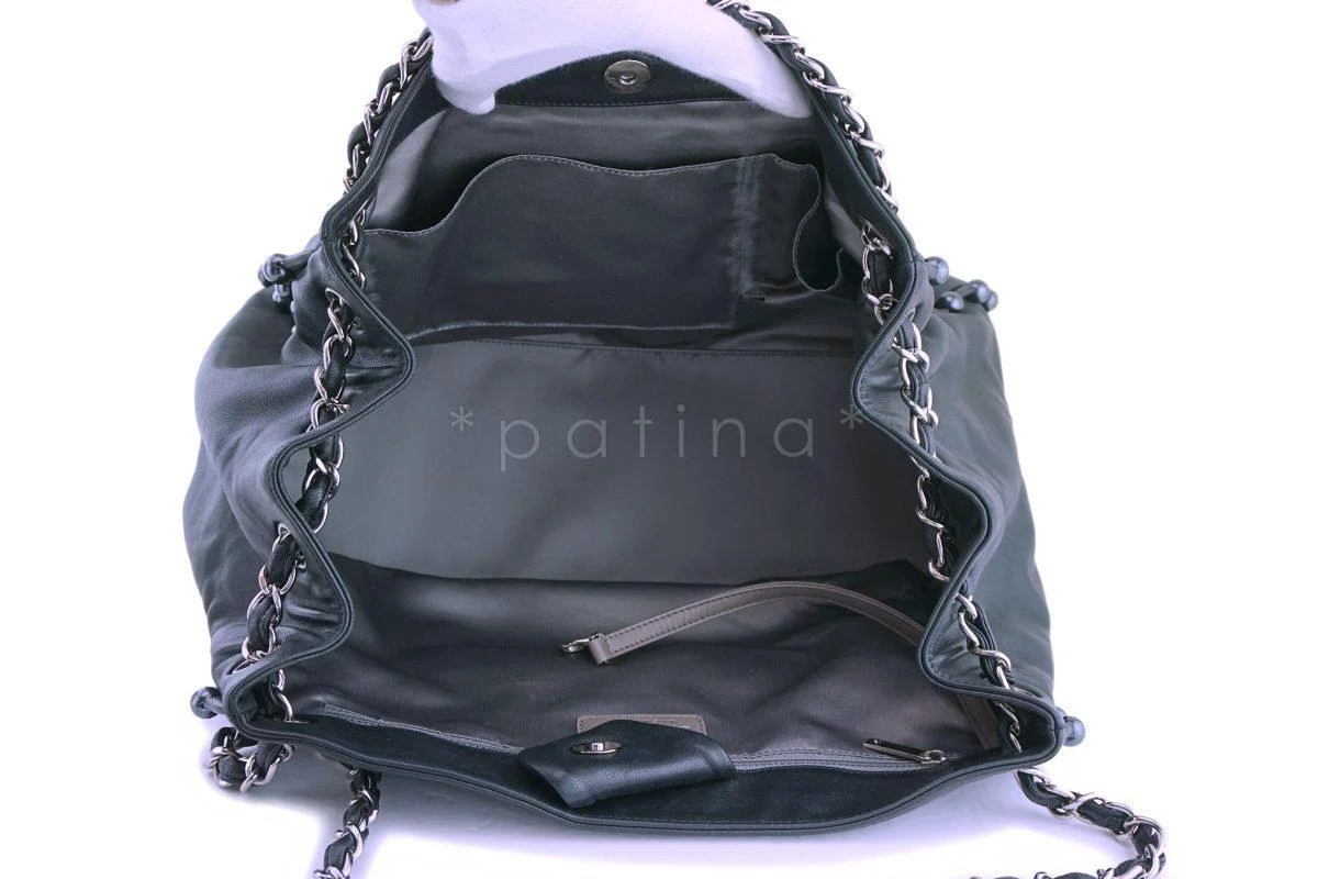 Chanel Black Soft Lambskin Pearl Obsession Tote Bag SHW YRJ - Image 8