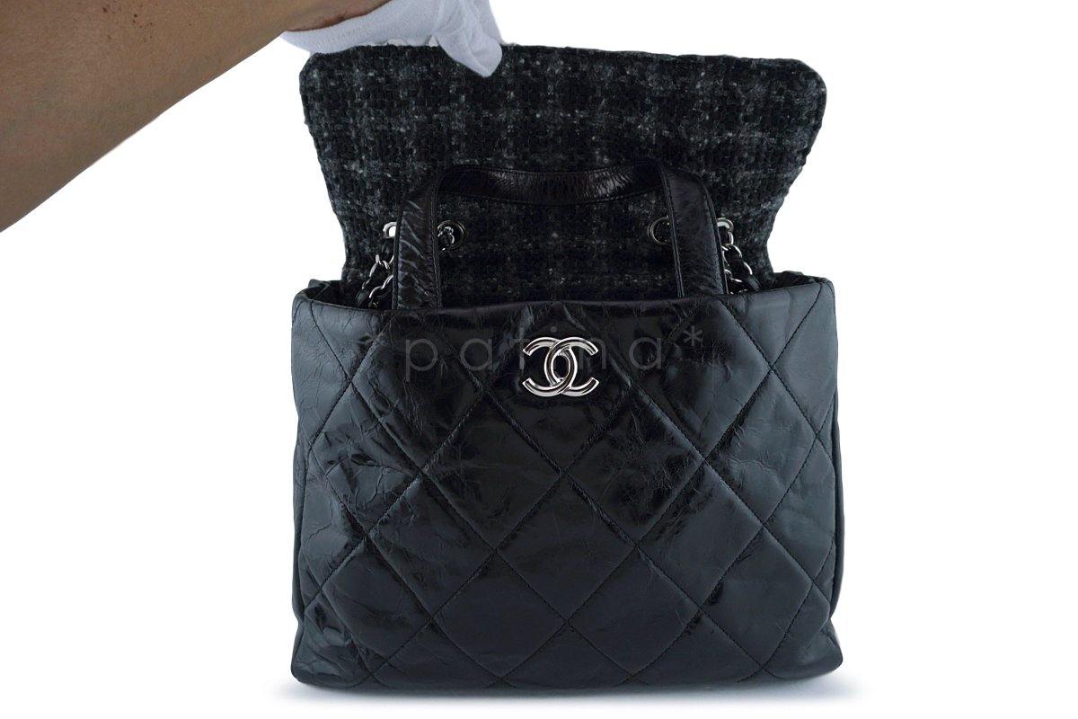 Chanel Black/Tweed Classic Portobello Executive Tote Bag - Image 8