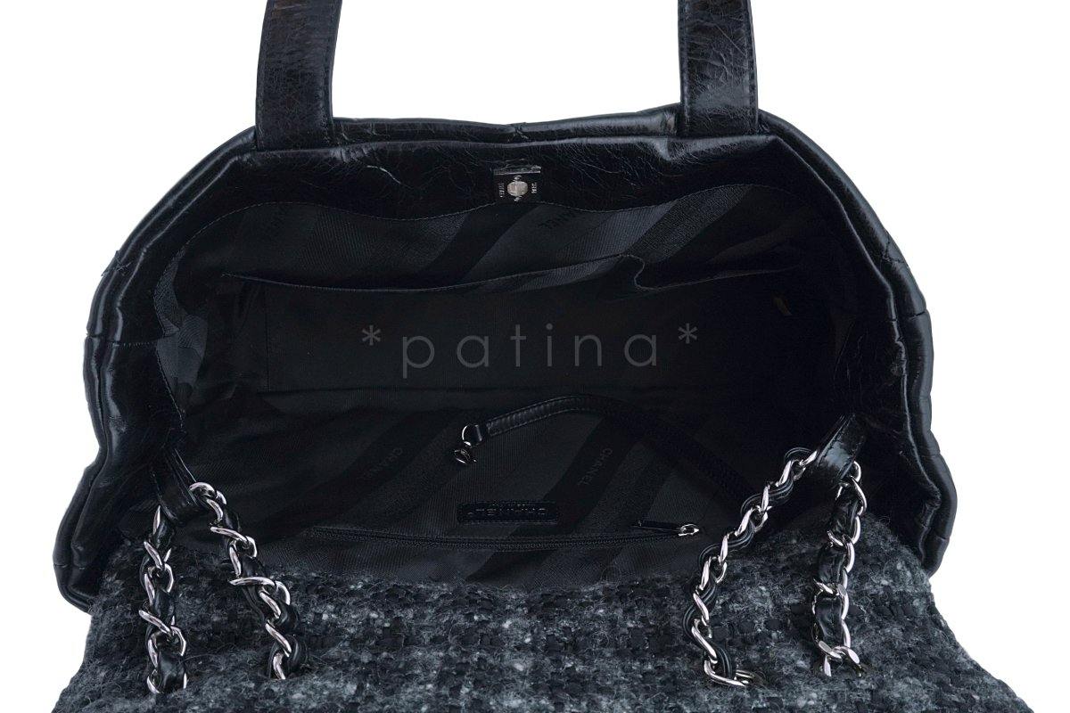 Chanel Black/Tweed Classic Portobello Executive Tote Bag - Image 9