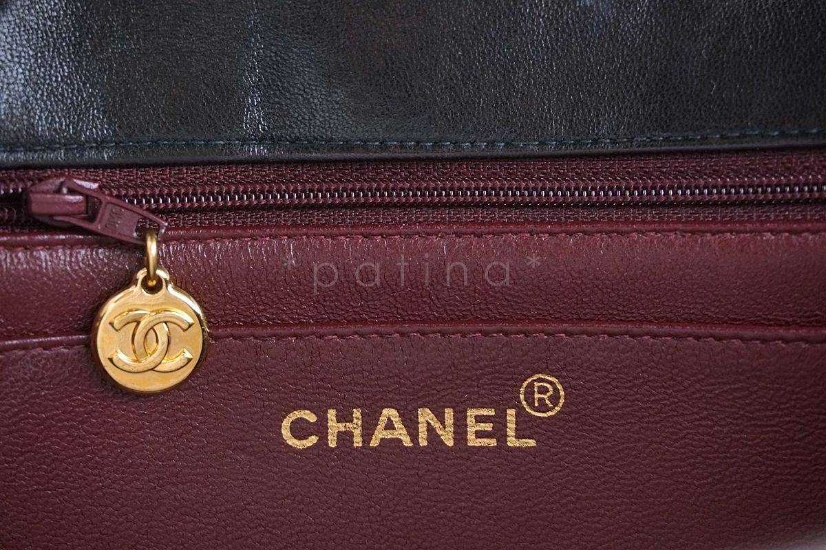 Chanel Black Vintage Lambskin Jumbo Classic Flap Bag 24k GHW - Image 11