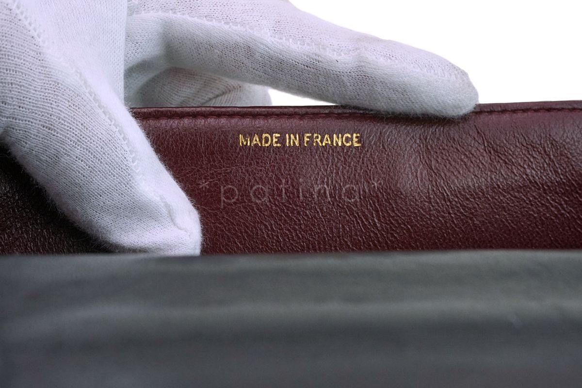 Chanel Black Vintage Lambskin Jumbo Classic Flap Bag 24k GHW - Image 12
