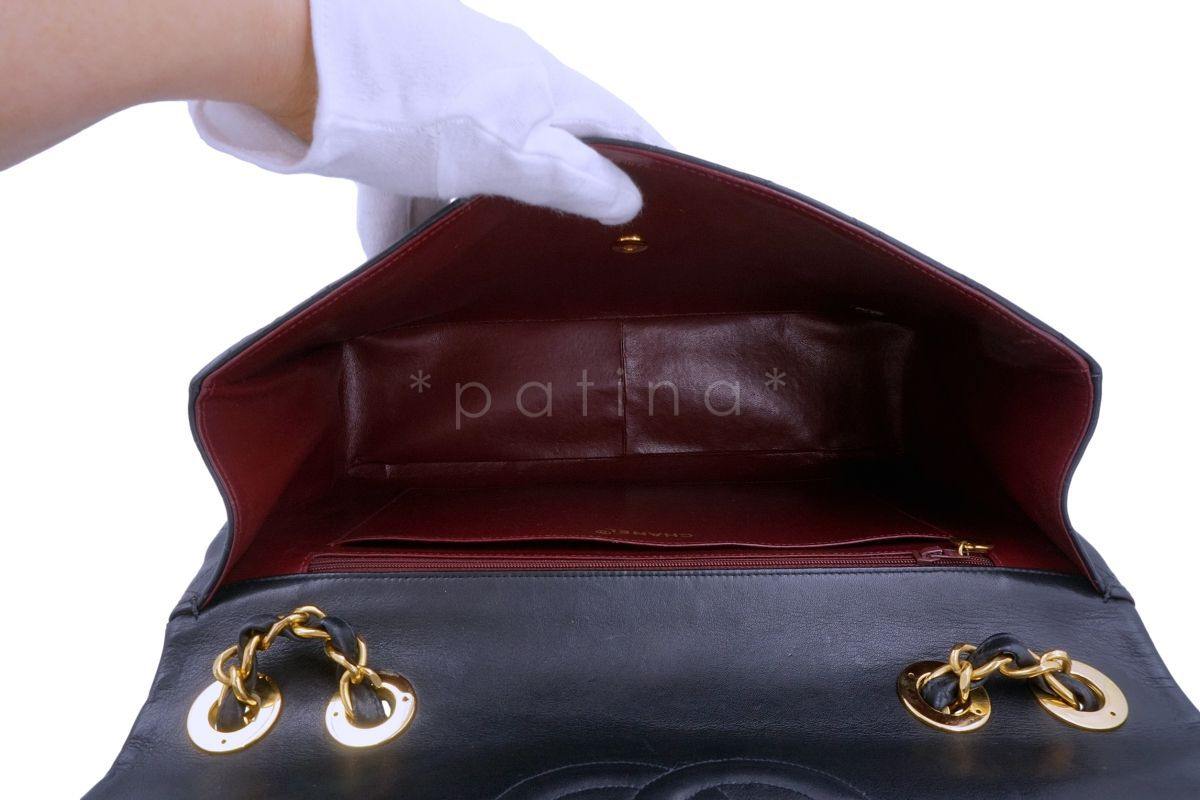 Chanel Black Vintage Lambskin Maxi "Jumbo XL" Classic Flap Bag 24k GHW - Image 10