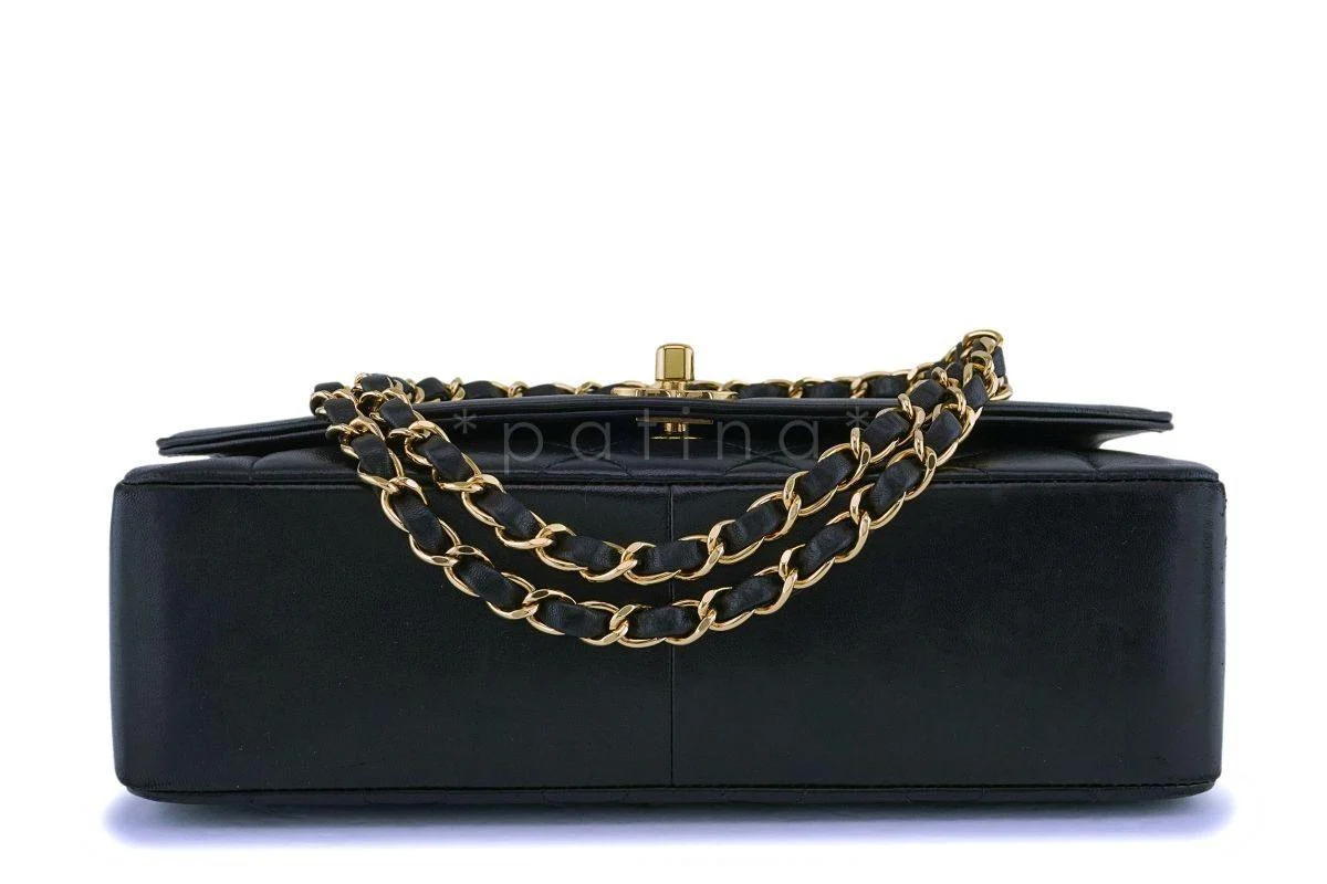 Chanel Black Vintage Lambskin Medium Diana Classic Flap Bag 24k GHW - Image 6