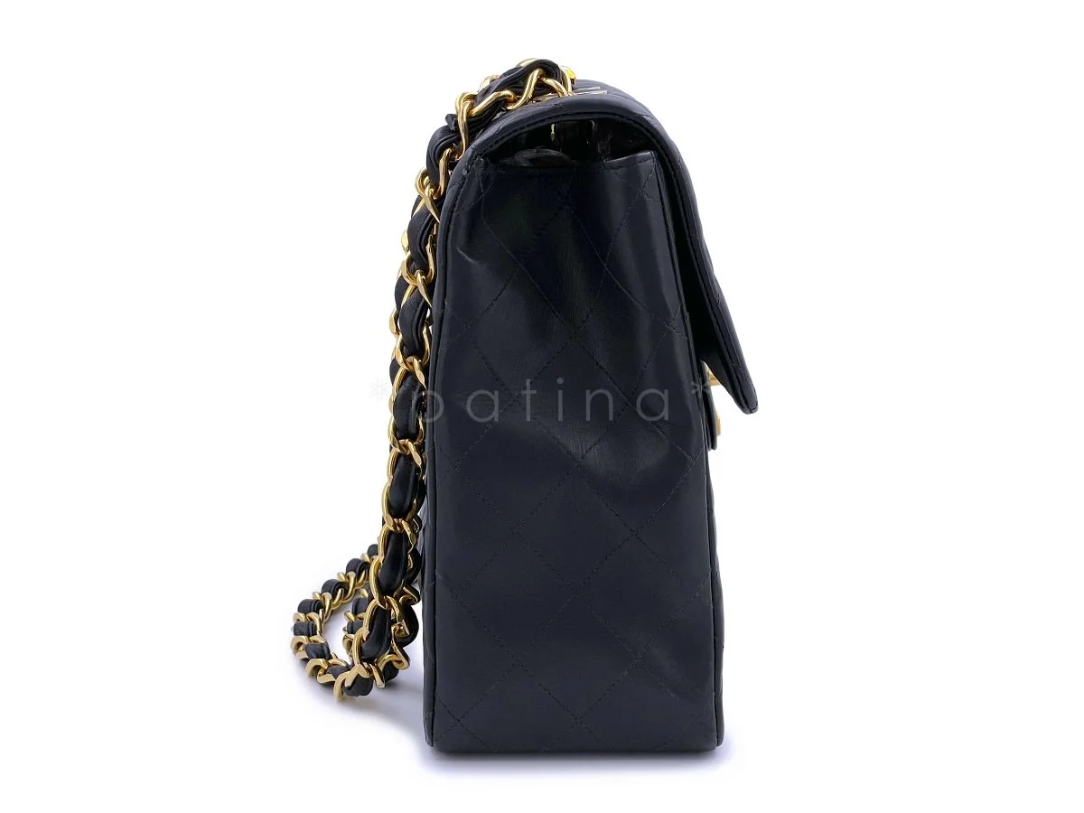 Chanel Black Vintage Maxi "Jumbo XL" Classic Flap Bag 24k GHW Lambskin - Image 4