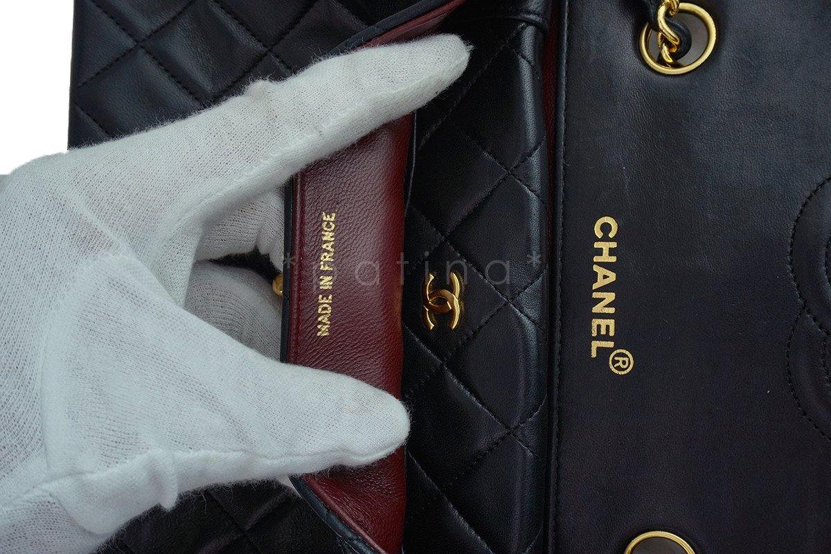 Chanel Black Vintage Quilted Classic 2.55 Flap and Wallet set Bag - Image 11
