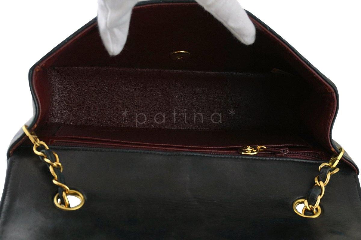 Chanel Black Vintage Quilted Classic "Diana" Shoulder Flap Bag 24k GHW - Image 10