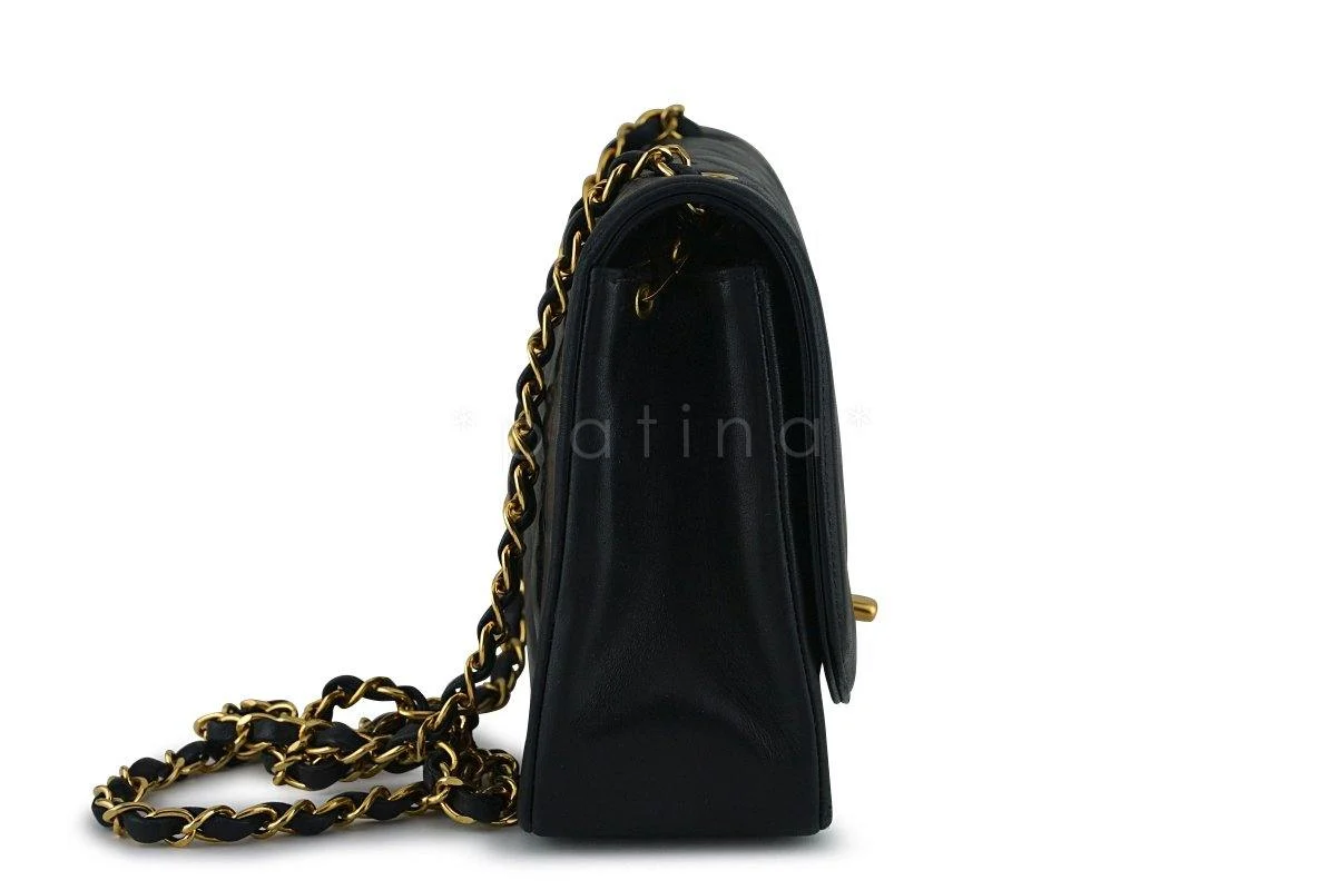 Chanel Black Vintage Quilted Classic "Diana" Shoulder Flap Bag 24k GHW - Image 4