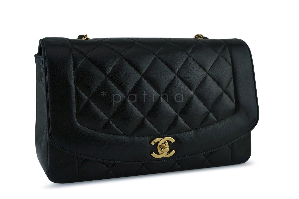Chanel Black Vintage Quilted Classic "Diana" Shoulder Flap Bag - Image 3