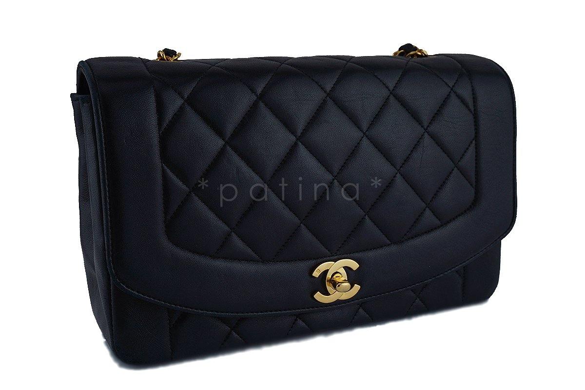 Chanel Black Vintage Quilted Classic "Diana" Shoulder Flap Bag - Image 3