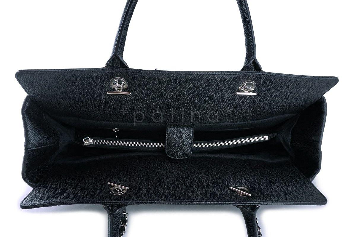 Chanel Black XL Caviar Logo Cerf Executive 2-way Tote Bag - Image 10