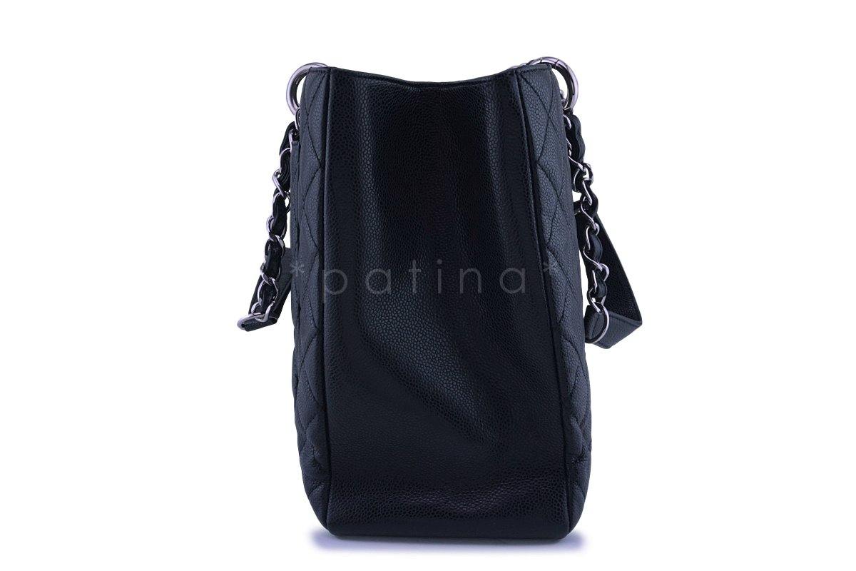 Chanel Black XL Large Classic Grand Shopper Tote GST Bag SHW - Image 4