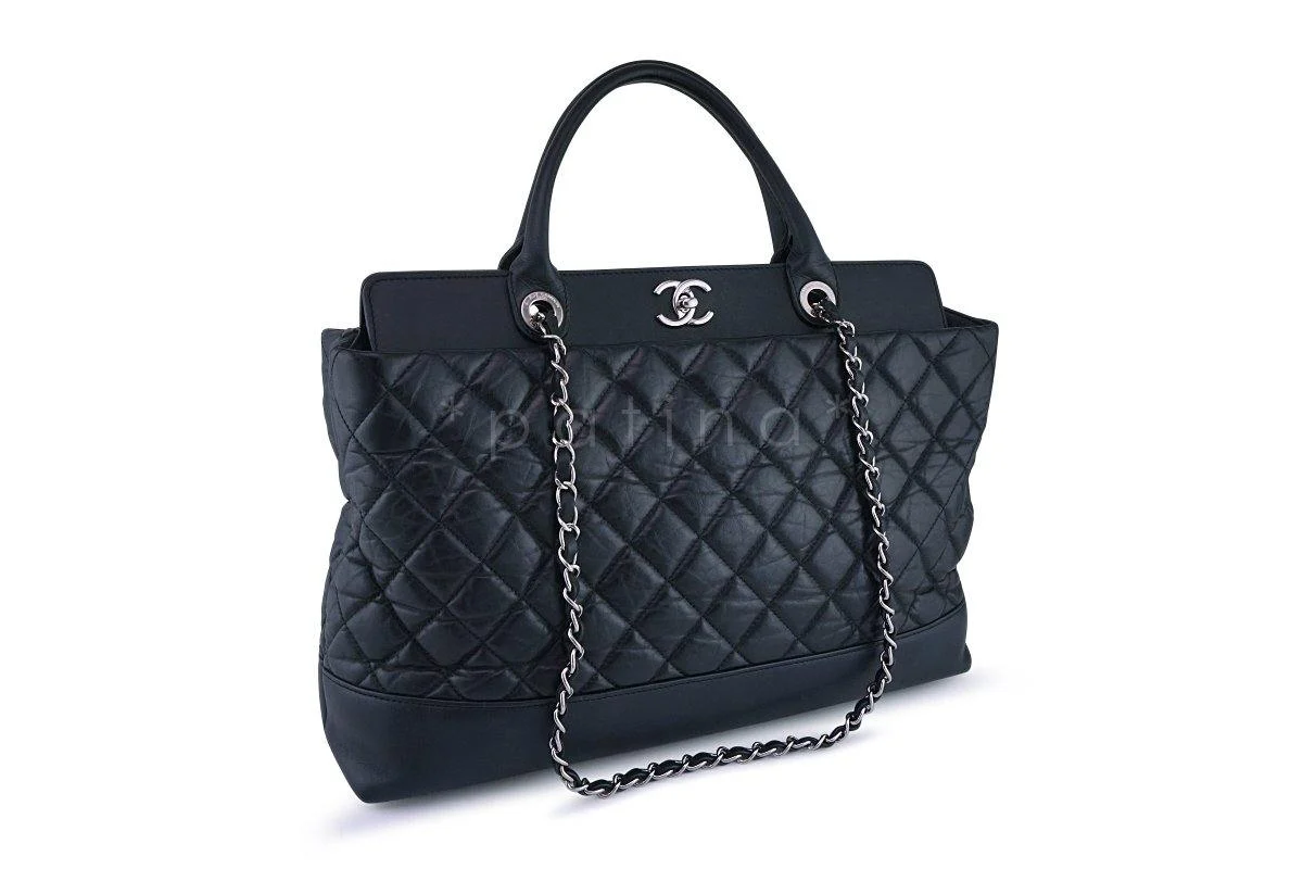 Chanel Black XL Quilted Classic Executive 2-way Tote Bag - Image 2