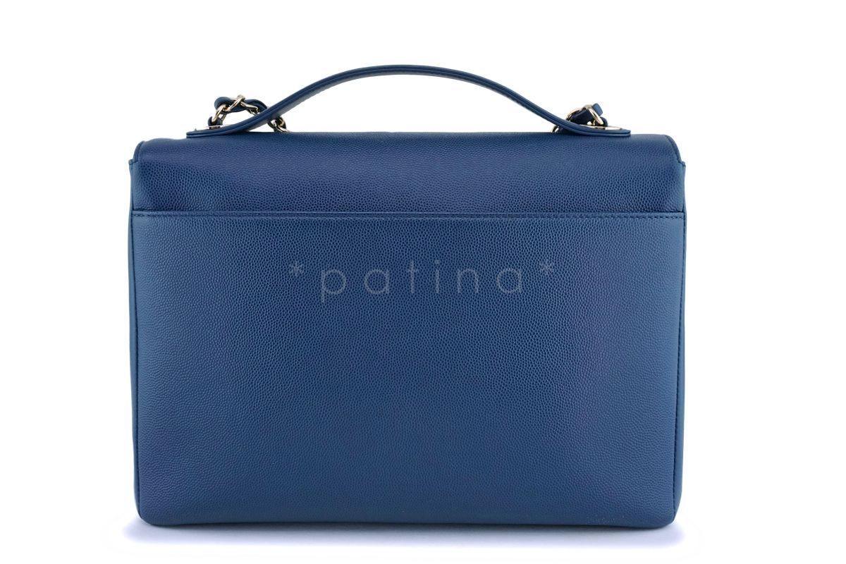 Chanel Blue Caviar Classic Business Affinity Flap Crossbody Bag - Image 5