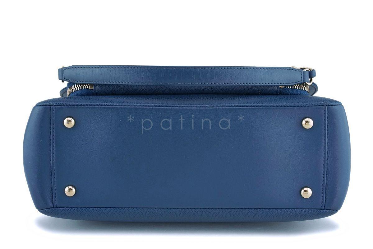 Chanel Blue Caviar Classic Business Affinity Flap Crossbody Bag - Image 6