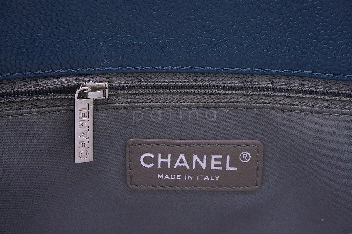 Chanel Blue Caviar Grand Shopper Tote GST Bag SHW 1AC - Image 10