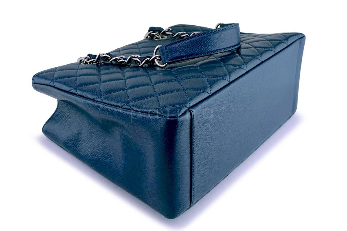 Chanel Blue Caviar Grand Shopper Tote GST Bag SHW 1AC - Image 7