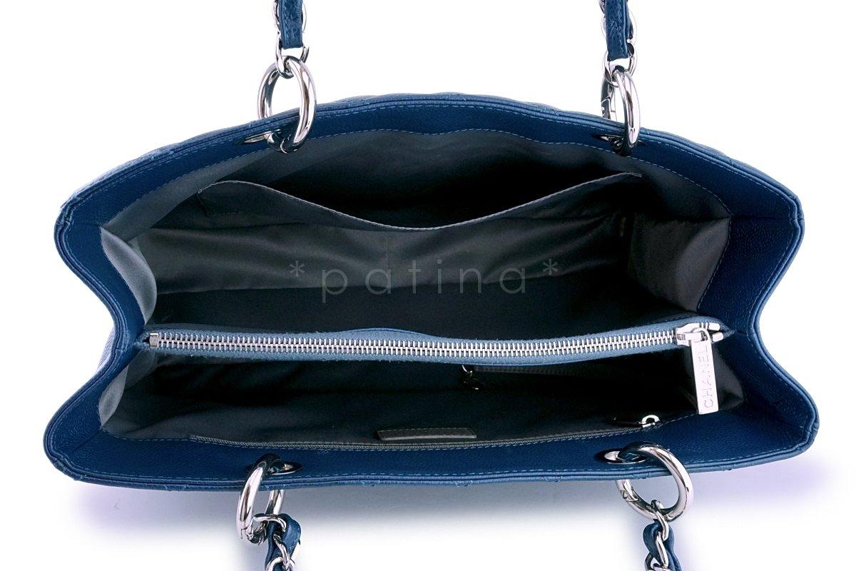 Chanel Blue Caviar Grand Shopper Tote GST Bag SHW 1AC - Image 9