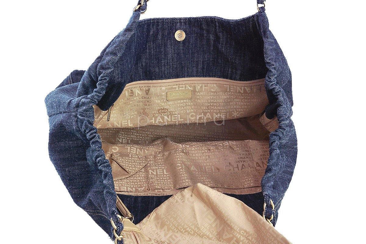 Chanel Blue Dark Denim XL Giant Coco Cabas Tote Bag - Image 9
