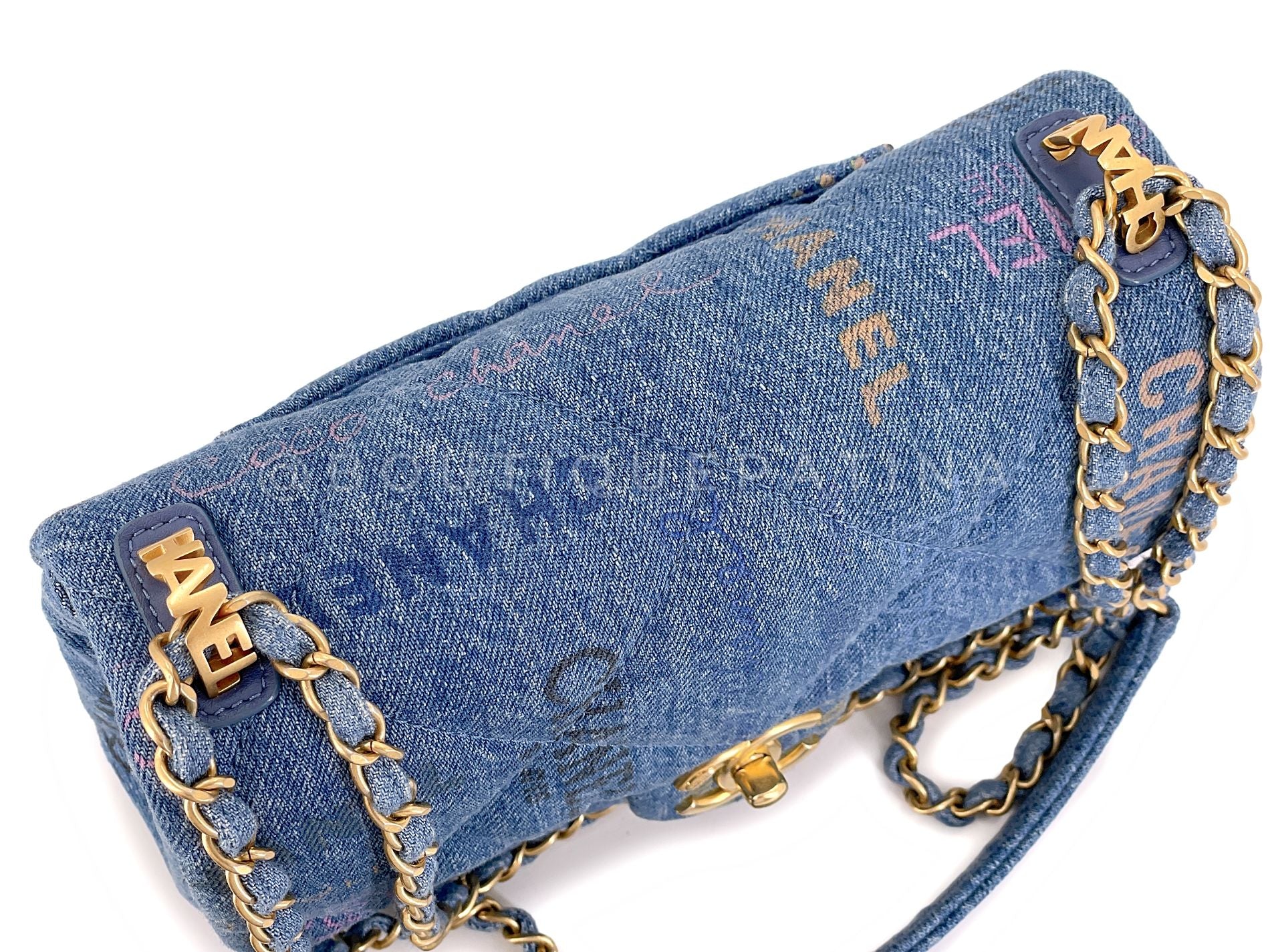 Chanel Blue Denim Mood Rectangular Mini Flap Bag GHW 00Q - Image 4