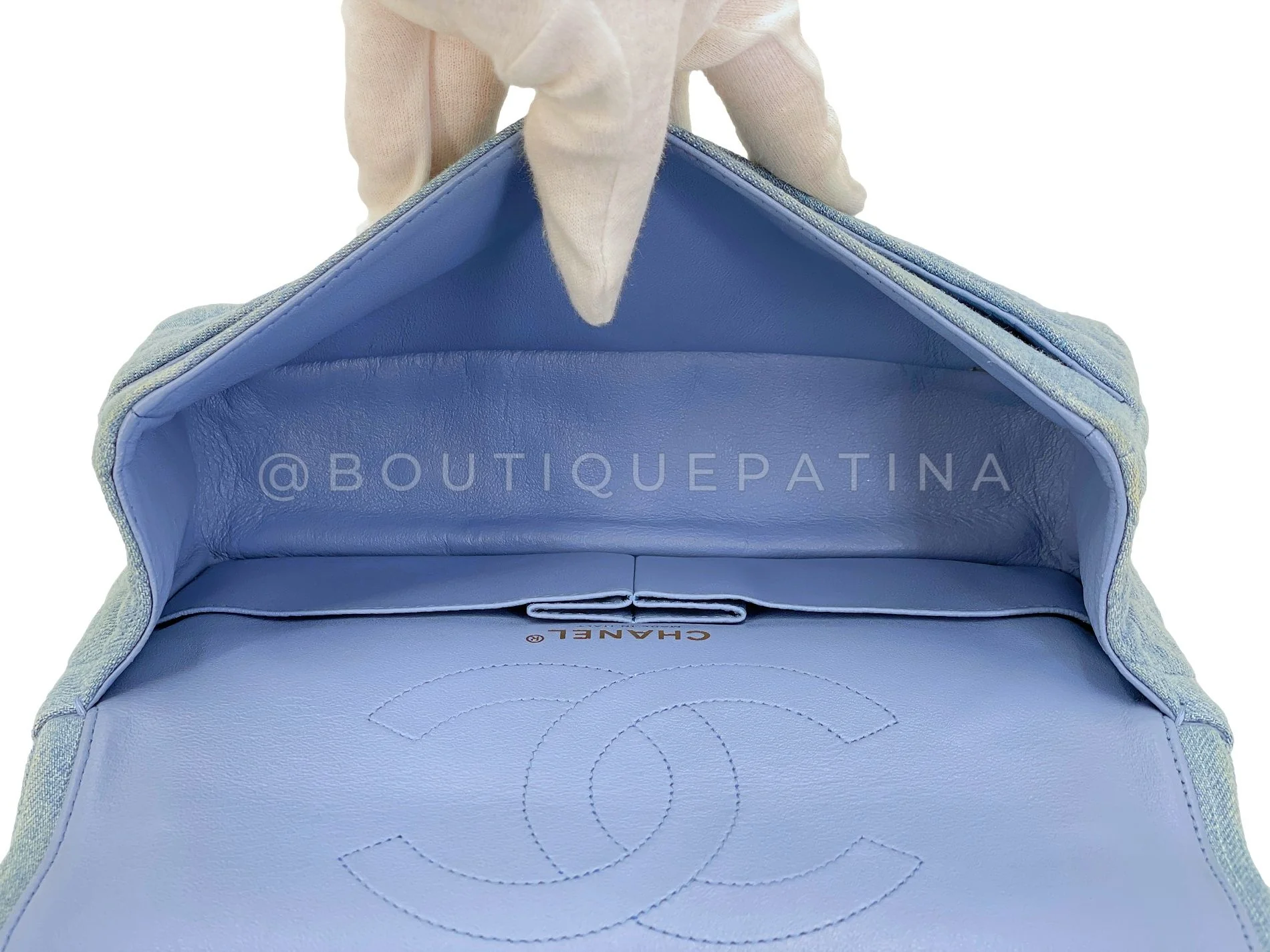 Chanel Blue Reissue Flap Bag 226 Double Flap 2.55 Medium-Large GHW 2016 TI8 - Image 10