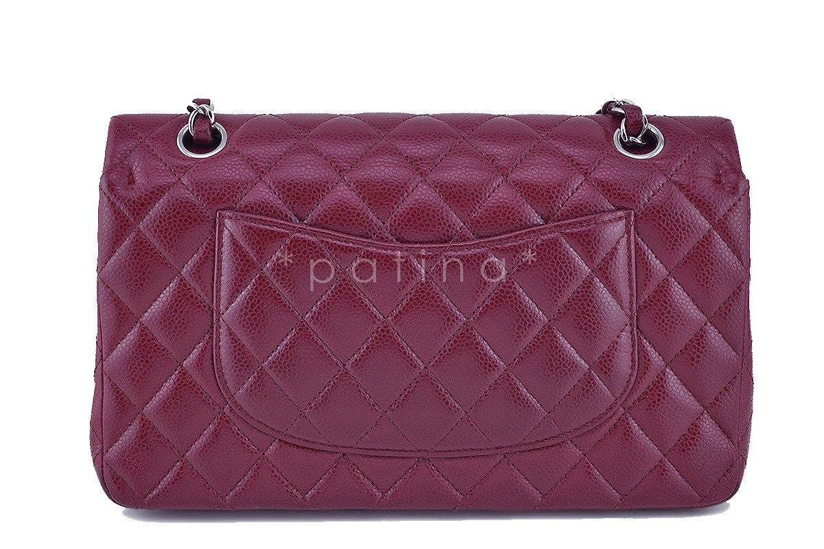 Chanel Bordeaux Red Caviar Medium Classic 2.55 Double Flap Bag - Image 5