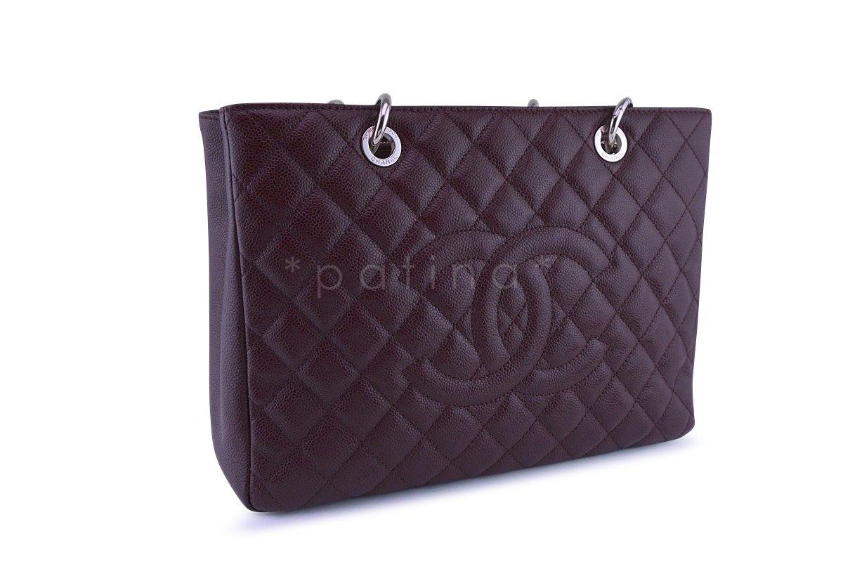 Chanel Burgundy Caviar Classic Grand Shopper Tote GST Shopping Bag - Image 3