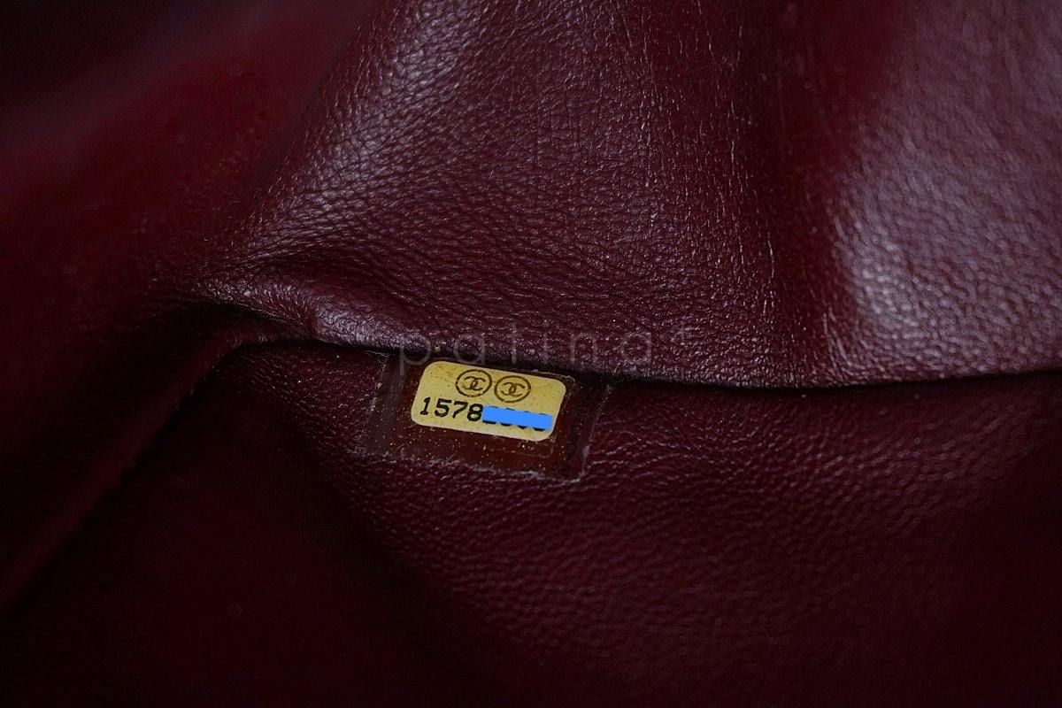 Chanel Burgundy Red 2.55 Classic Reissue 227 Large Jumbo Flap Bag RHW - Image 12