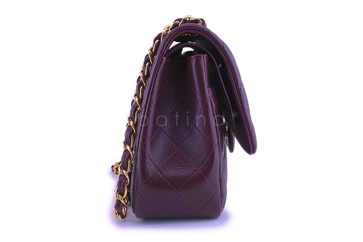 Chanel Burgundy Wine Caviar Jumbo Classic Double Flap Bag GHW 4CW - Image 5