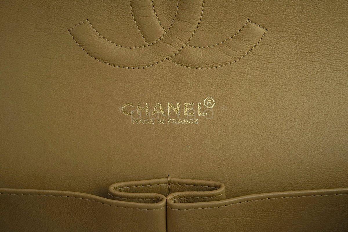 Chanel Camel Beige Caviar Medium Classic 2.55 Double Flap Bag GHW - Image 11