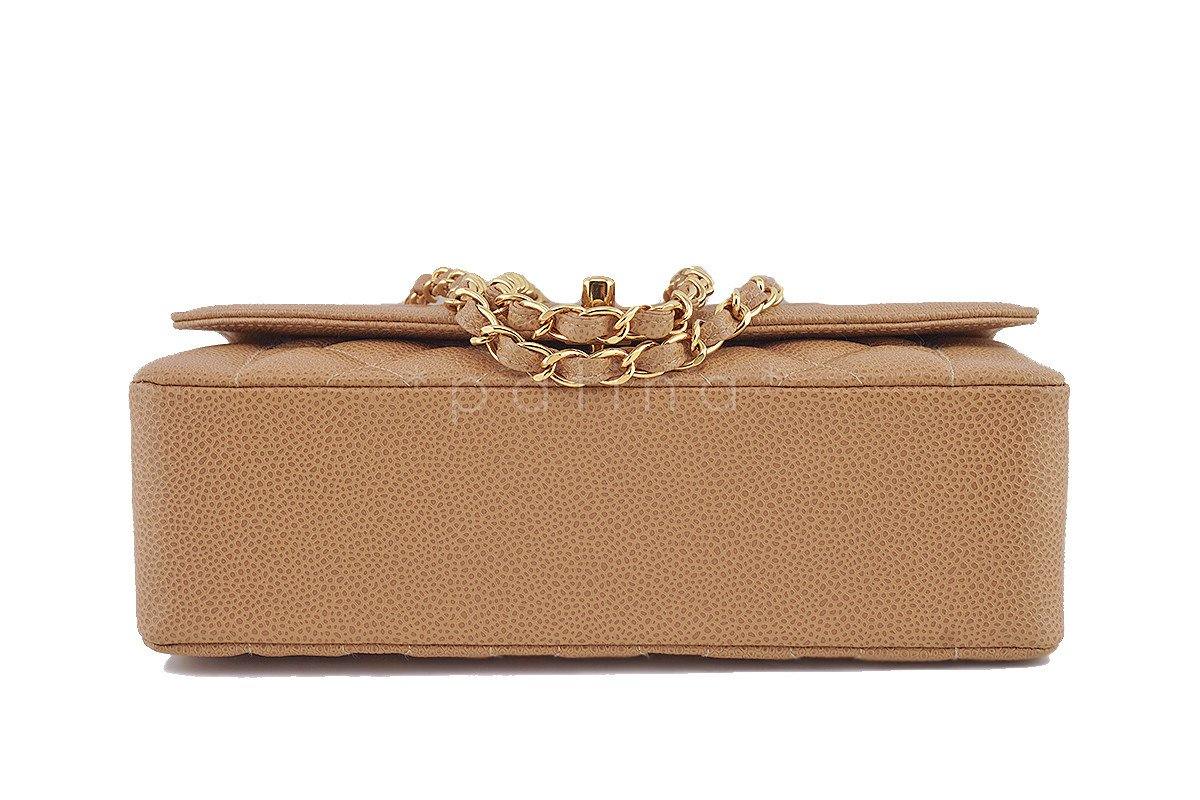 Chanel Camel Beige Caviar Vintage Quilted Classic "Diana" Flap Bag NTV - Image 6