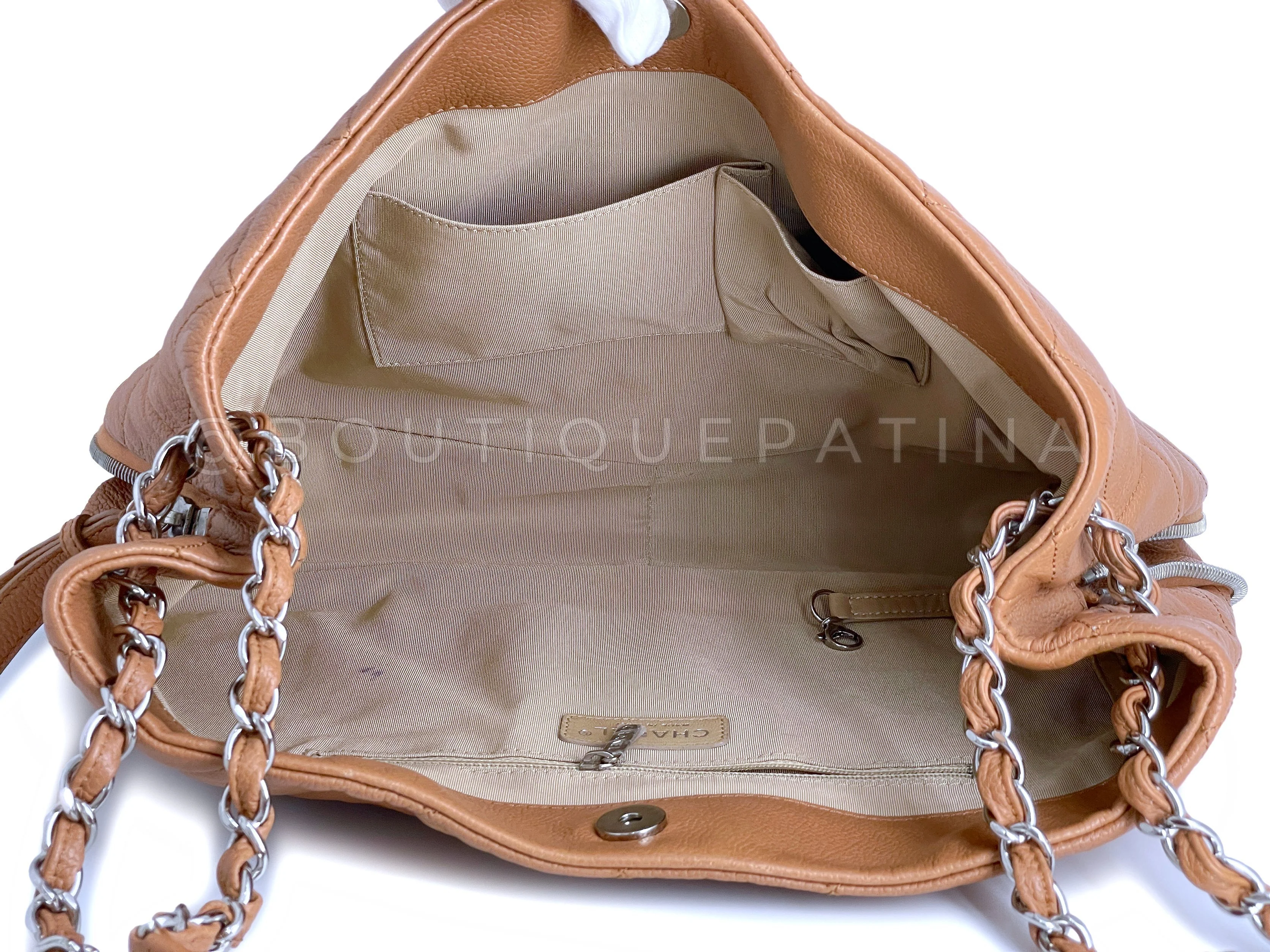 Chanel Caramel Beige-Brown Caviar Large Timeless Shopper Tote Bag SHW - Image 10