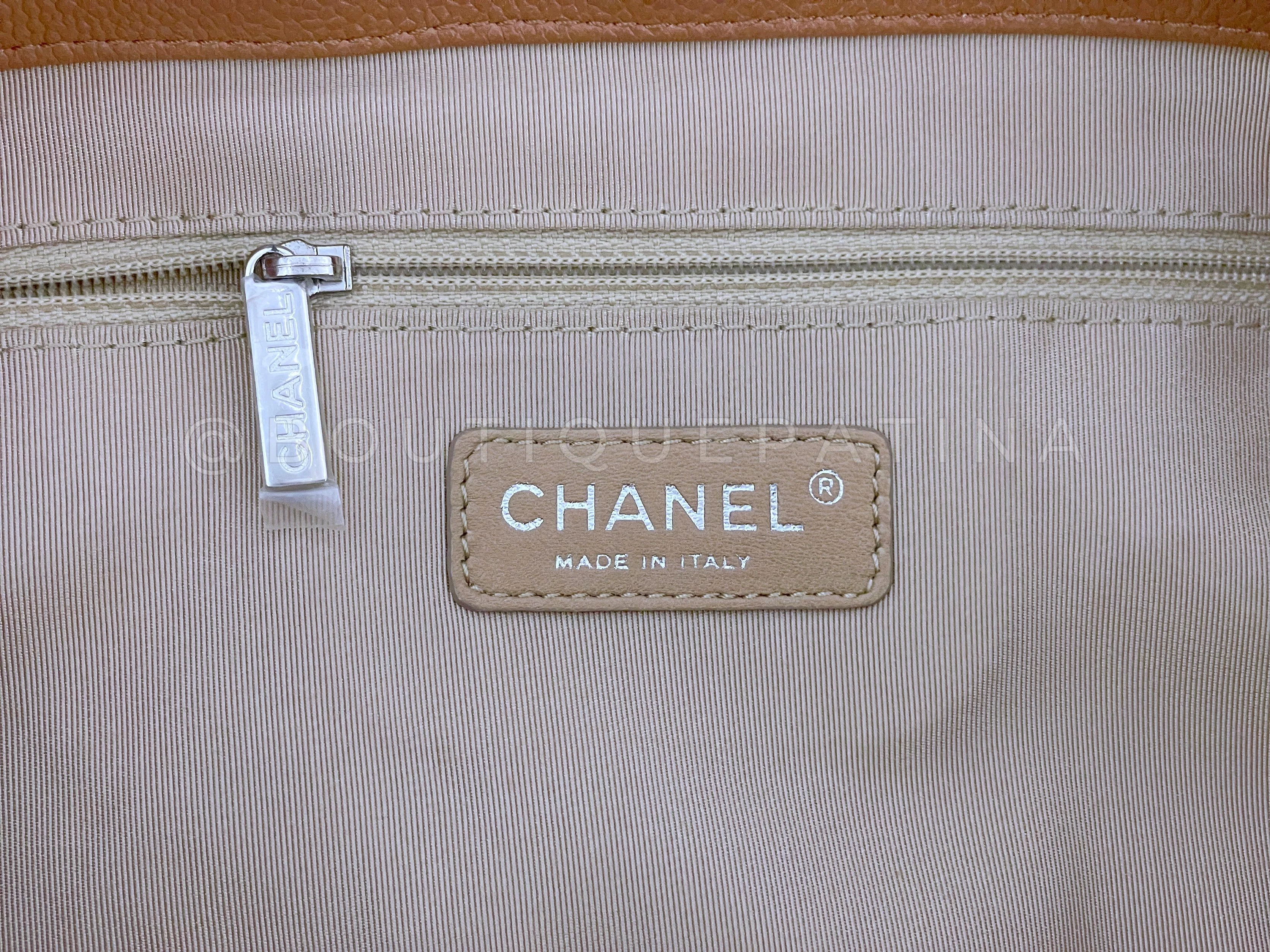 Chanel Caramel Beige-Brown Caviar Large Timeless Shopper Tote Bag SHW - Image 11