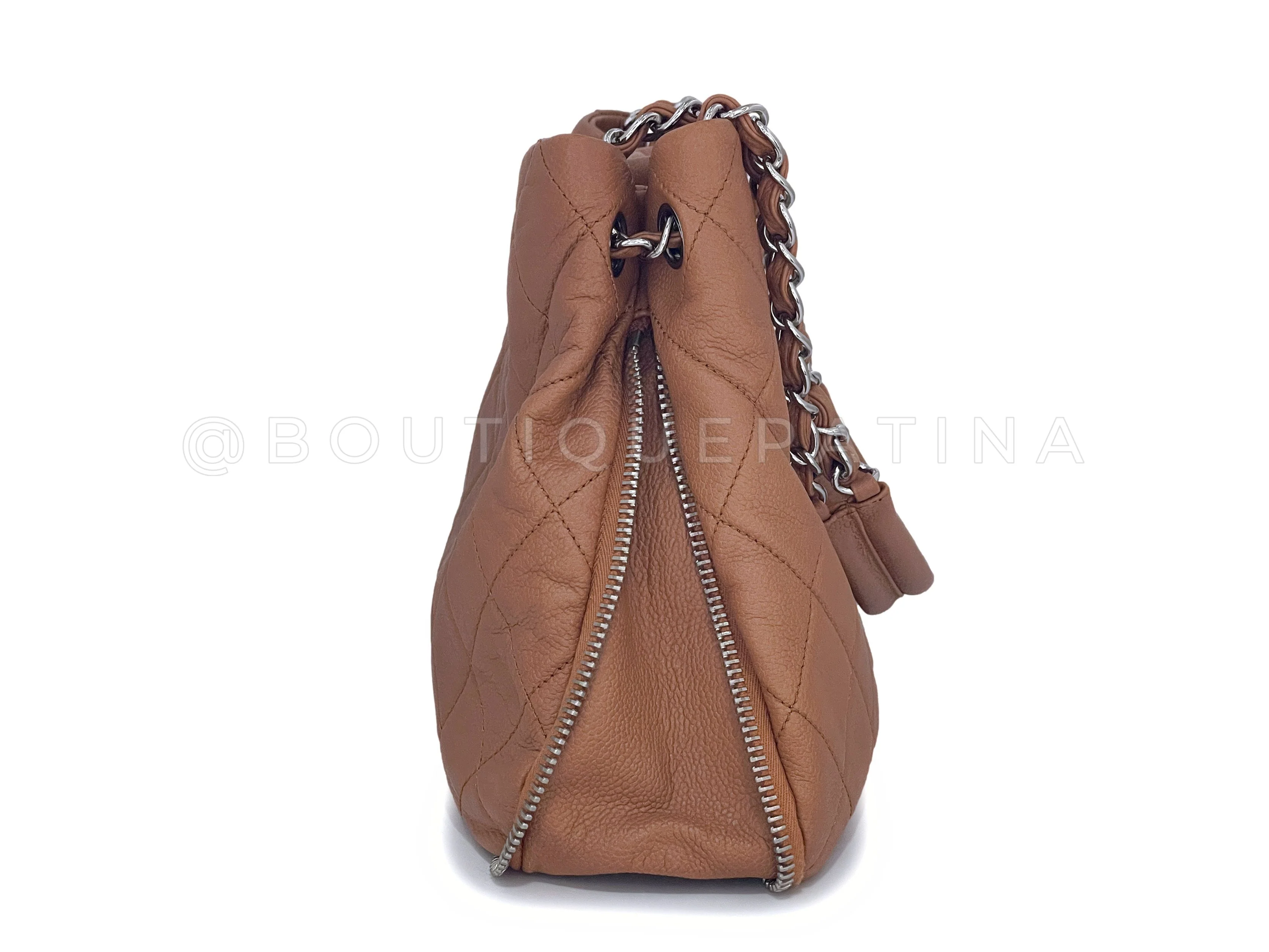 Chanel Caramel Beige-Brown Caviar Large Timeless Shopper Tote Bag SHW - Image 4