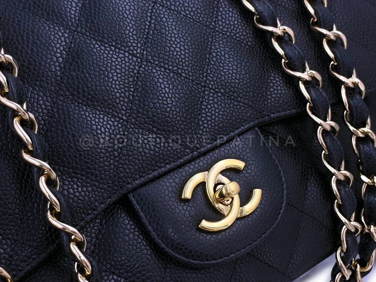 Chanel Caviar Jumbo Classic Flap Bag Single Black GHW - Image 8