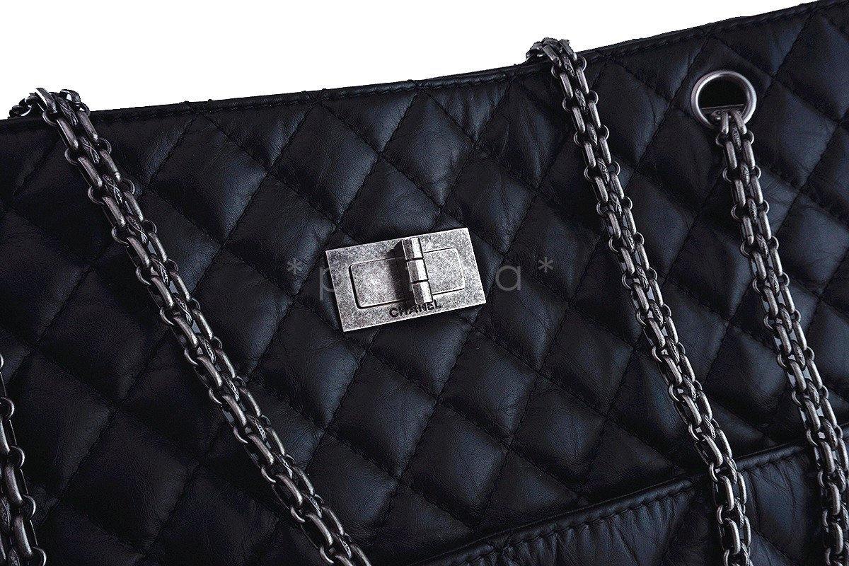 Chanel Classic Black Quilted Large Quilted Reissue Tote Bag - Image 7