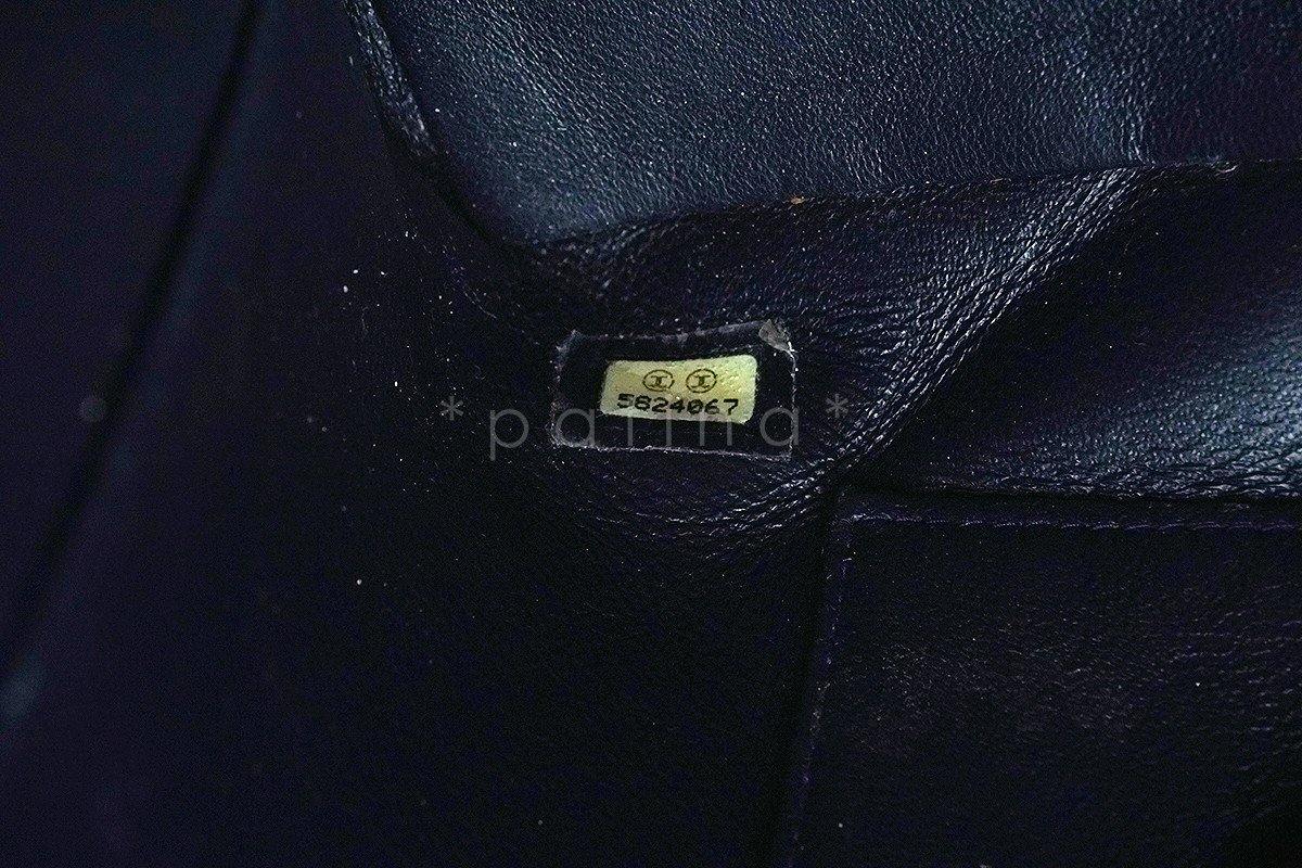 Chanel Dark Navy Blue Classic Quilted Shopper Tote Bag GHW - Image 11