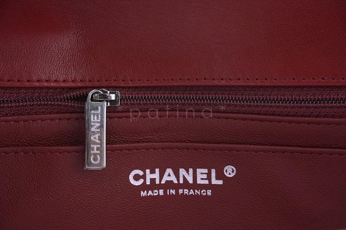 Chanel Dark Red Classic Quilted Rectangular Mini 2.55 Flap Bag - Image 11