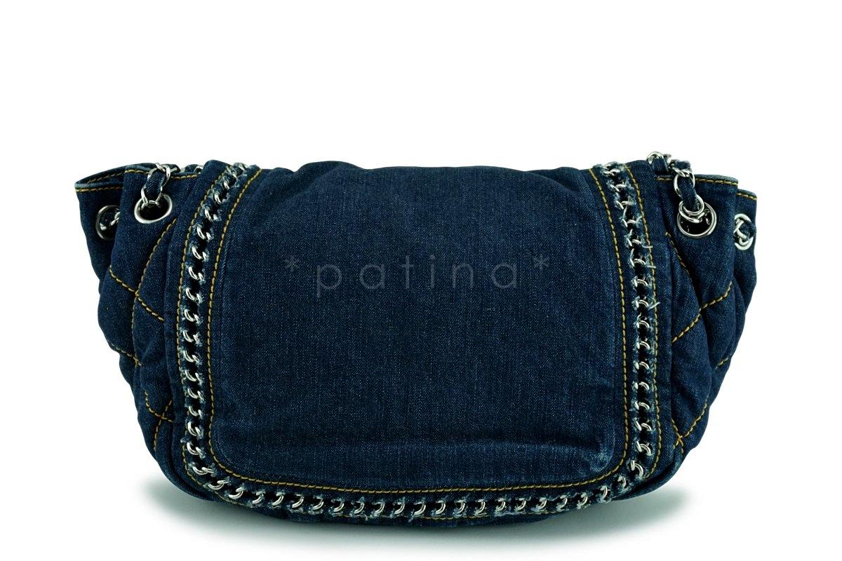 Chanel Denim Blue Luxury Ligne Flap Bag SHW RNJ - Image 5