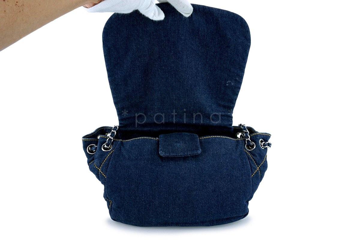 Chanel Denim Blue Luxury Ligne Flap Bag SHW RNJ - Image 8