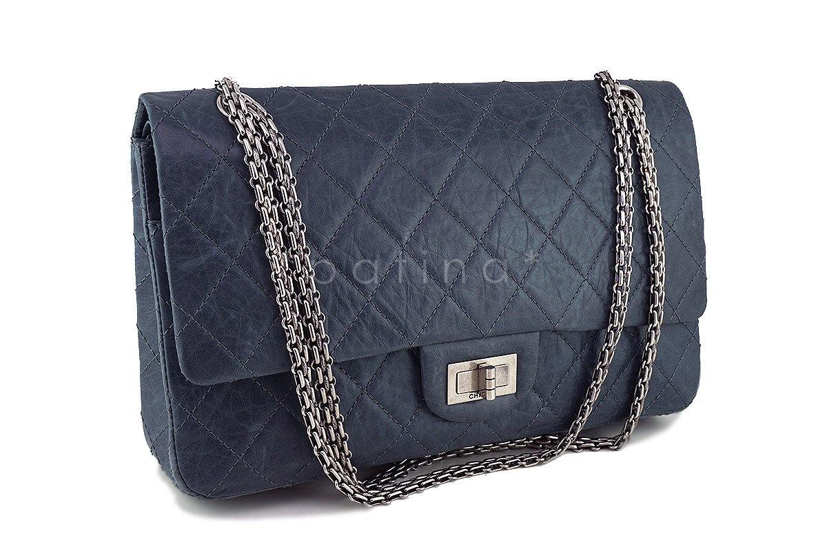 Chanel Gray 12in. 227 Reissue 2.55 Jumbo Classic Double Flap Bag - Image 2