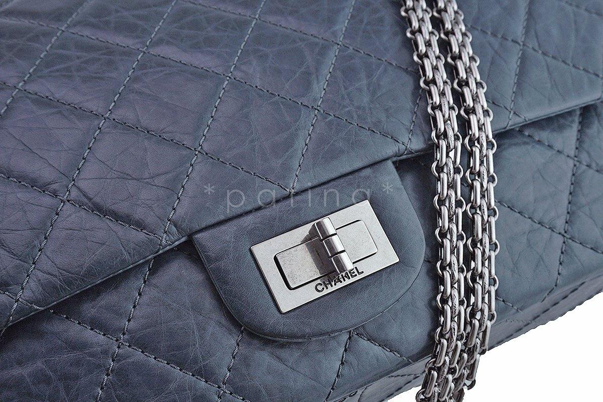 Chanel Gray 227 Reissue 2.55 Jumbo Classic Double Flap Bag - Image 8