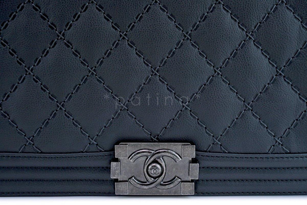 Chanel Gray Boy Classic Flap, Medium Calfskin Bag - Image 8