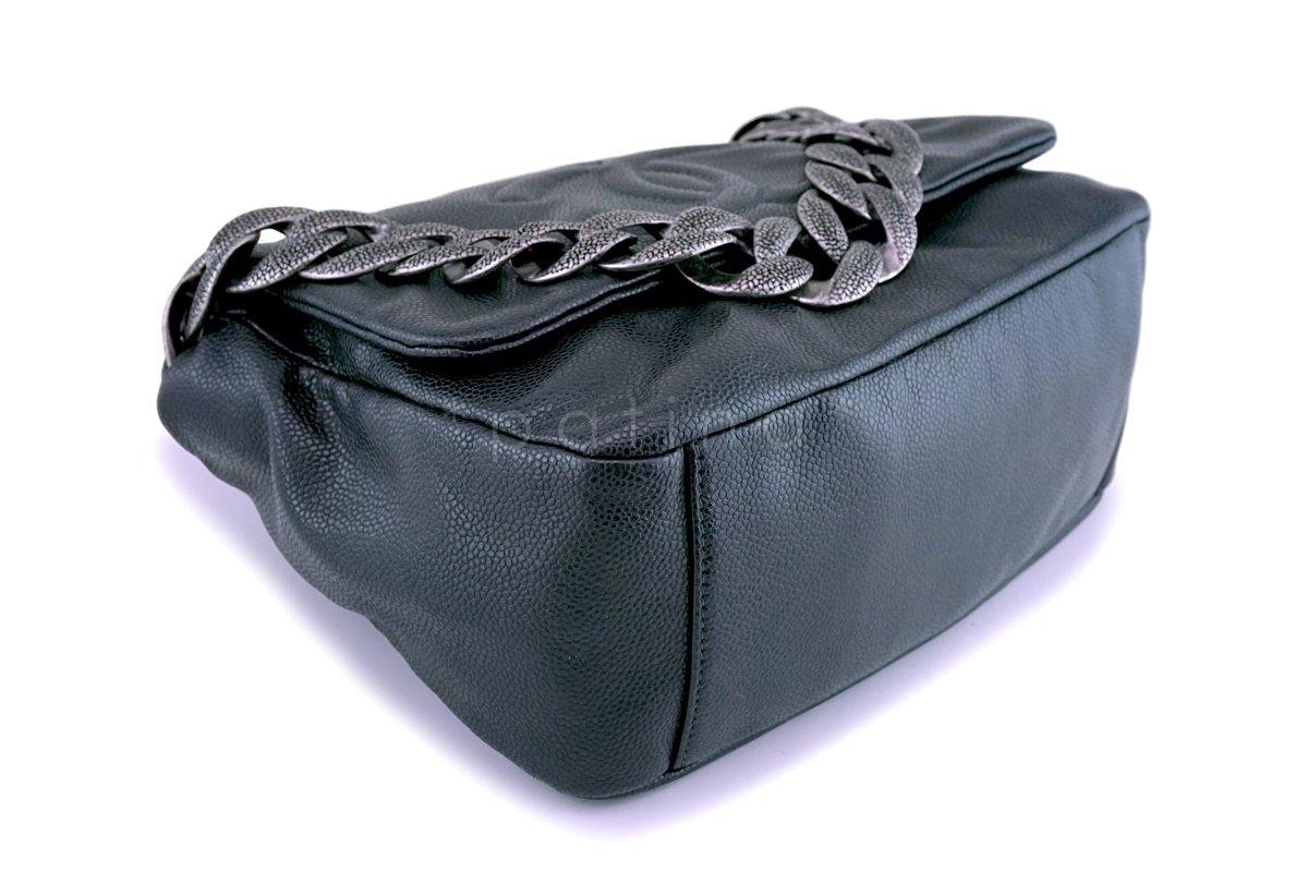 Chanel Gray Caviar 31 Timeless Flap Bag - Image 7